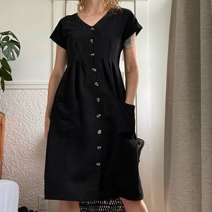 Frank and Oak linen blend midi dress